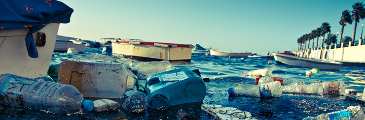 Déchets dans la mer. Photo : Alain Bachelier